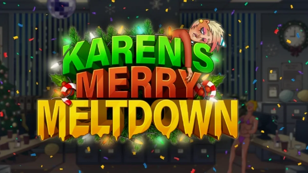 Interface do jogo Karen's Merry Meltdown em um dispositivo móvel