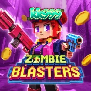 Interface do jogo Zombie Blasters com temática de arcade